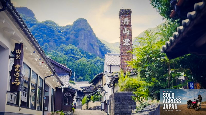 Okawachiyama pottery village in Saga Prefecture visited during a solo motorcycle journey across Japan