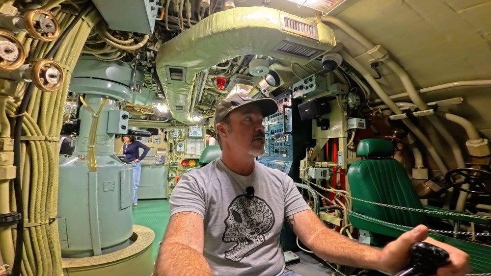 Inside the Akishio submarine at the JMSDF Kure Museum in Hiroshima Prefecture