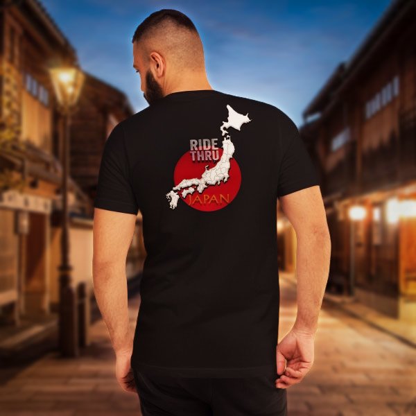 Ride Thru Japan Unisex Short Sleeve V-Neck T-Shirt - Image 3